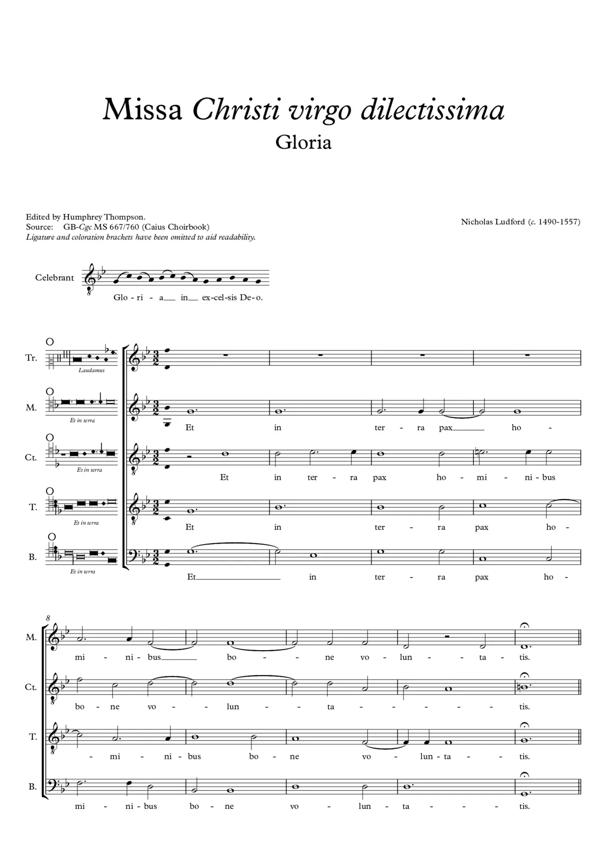 Missa Christi virgo dilectissima - Page 1