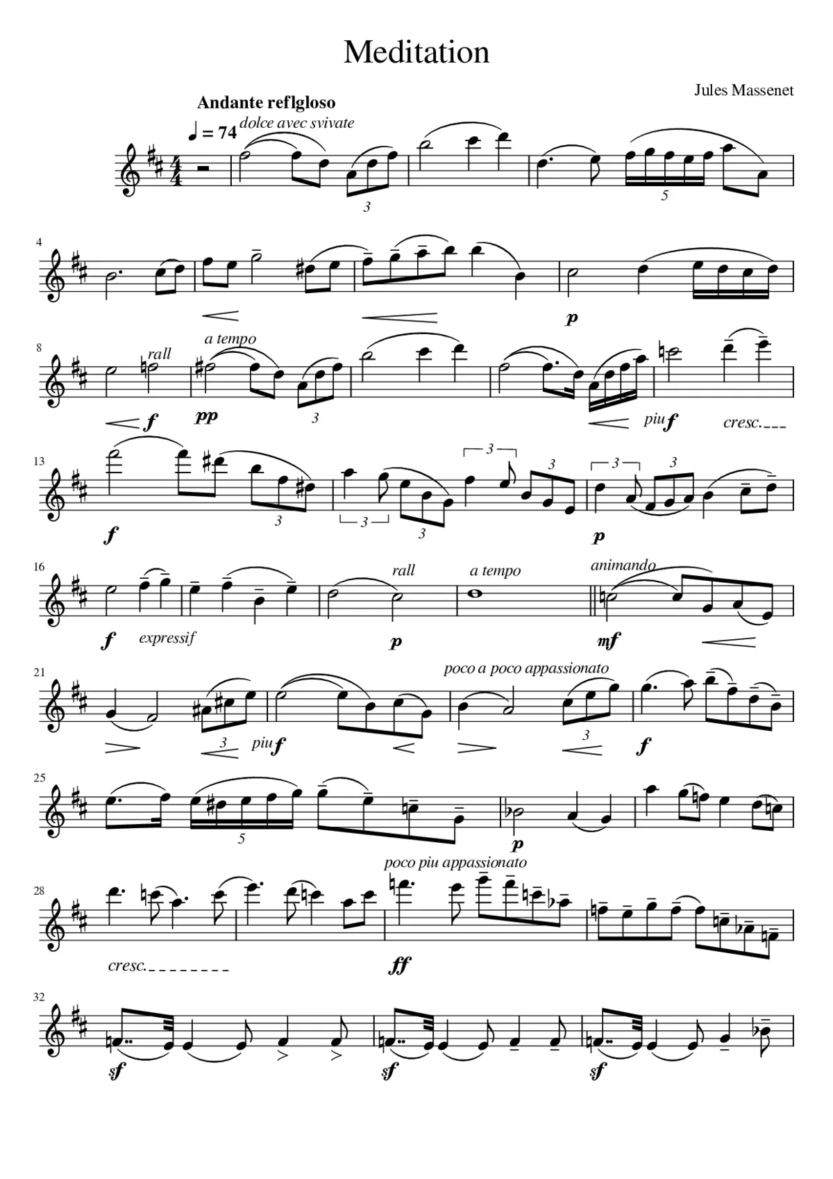 Méditation (Thaïs) - Page 1