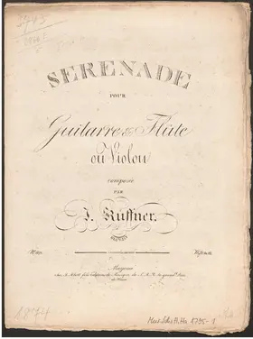 Serenade pour Guitarre & Flûte ou Violon