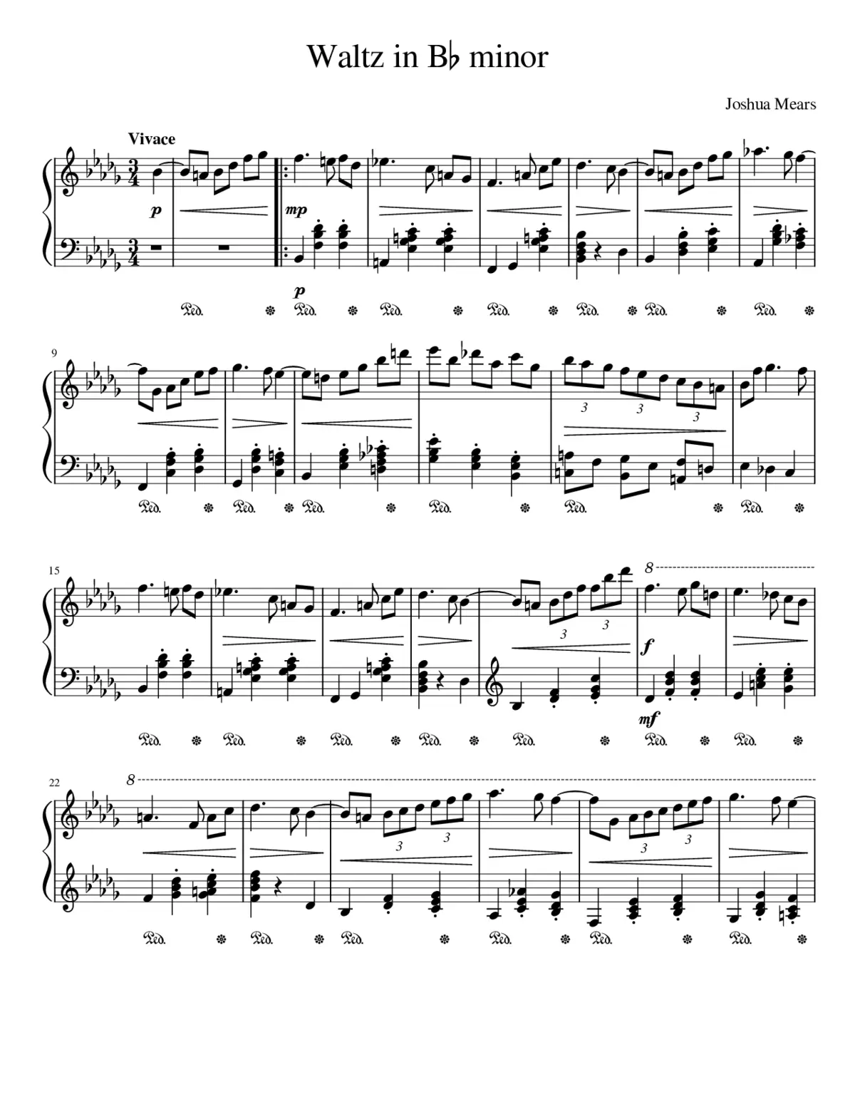 Waltz in B flat minor - Page 1
