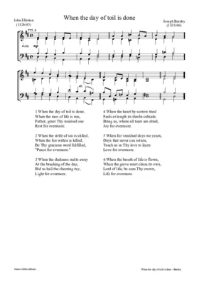 When the day of toil is done