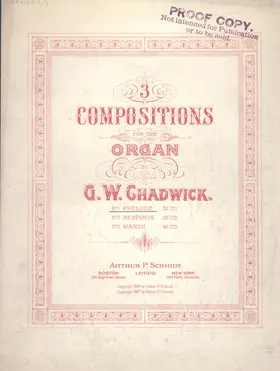 3 Compositions for the Organ