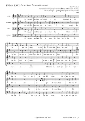 Or sus louez Dieu tout le monde (psalm 66)