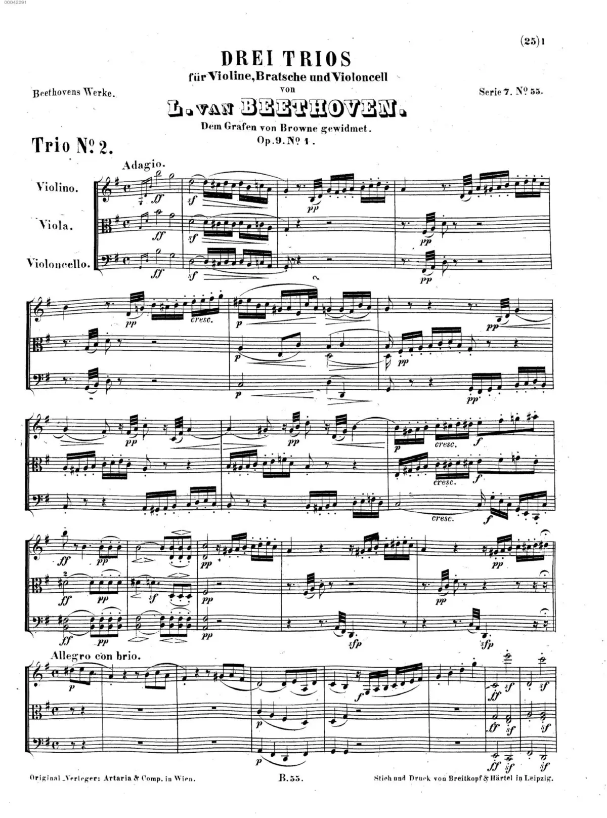 String Trio in G major - Page 1
