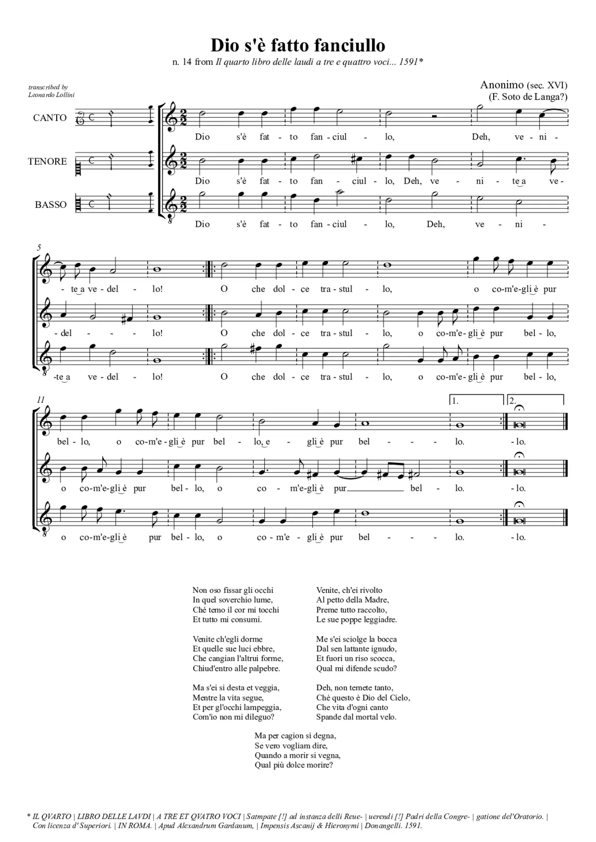 Dio s'è fatto fanciullo - Page 1