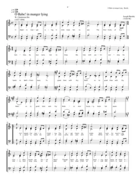 O Babe in manger lying