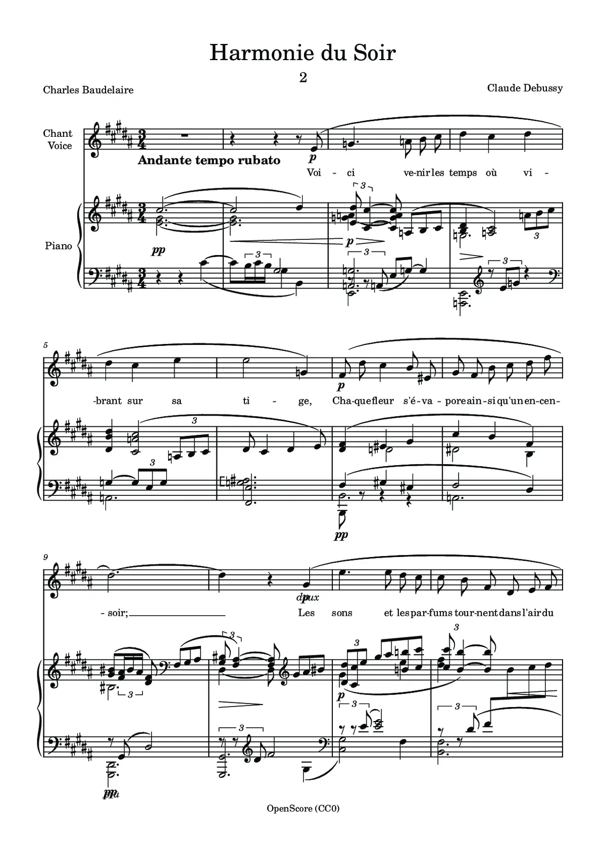 Harmonie du Soir - Page 1