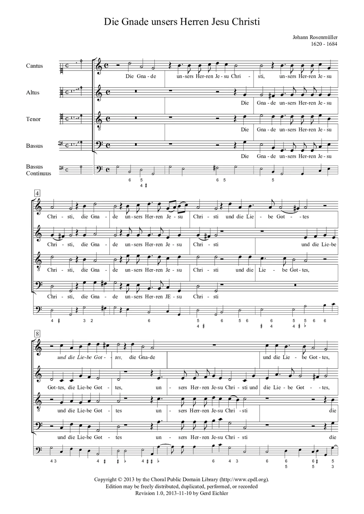 Die Gnade unsers Herren Jesu Christi - Page 1