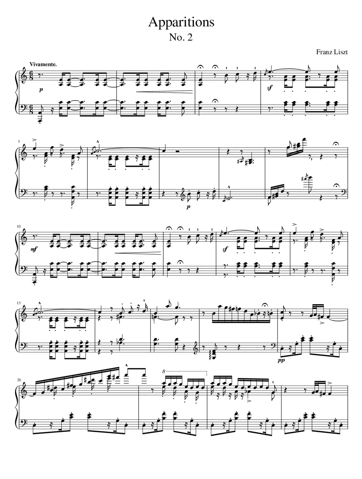 Apparitions S.155 - Page 1