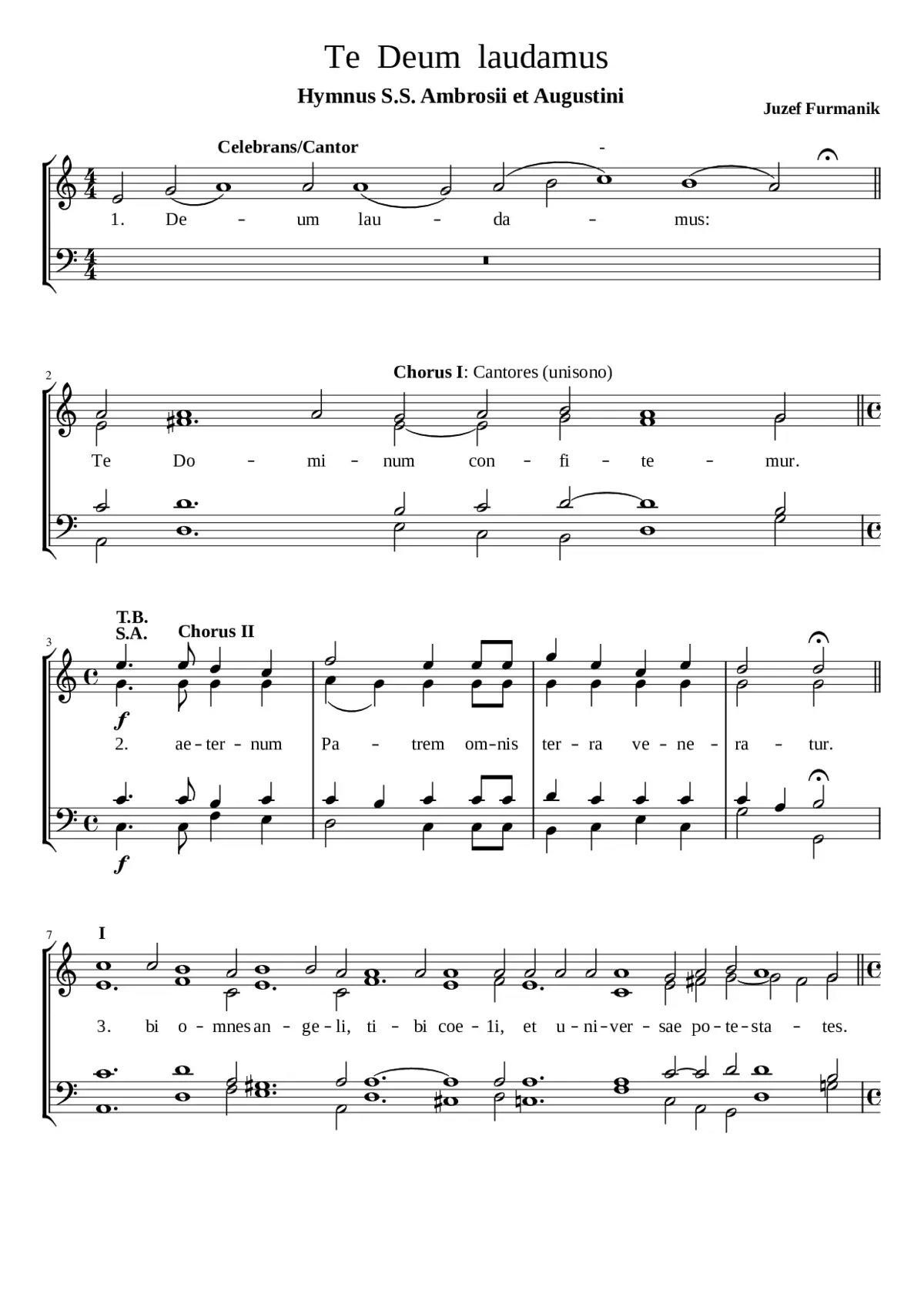 Te Deum laudamus - Page 1