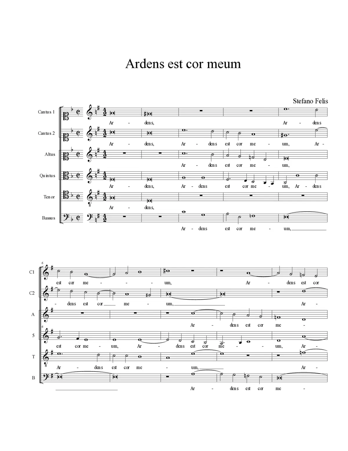 Ardens est cor meum - Page 1