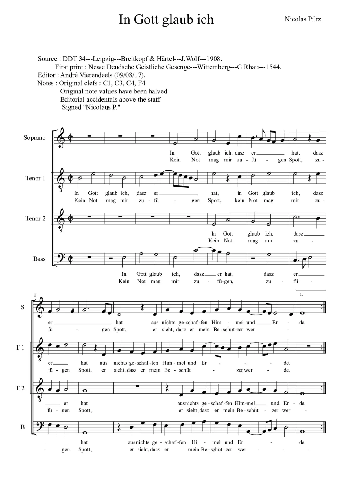 In Gott glaub' ich - Page 1