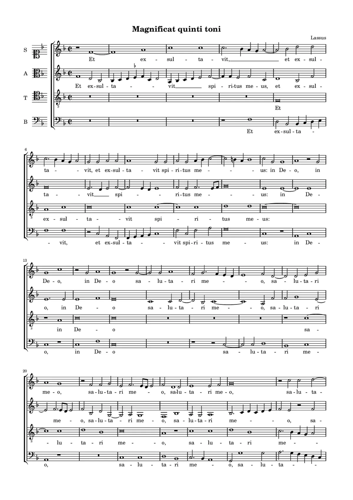 Magnificat quinti toni II - Page 1