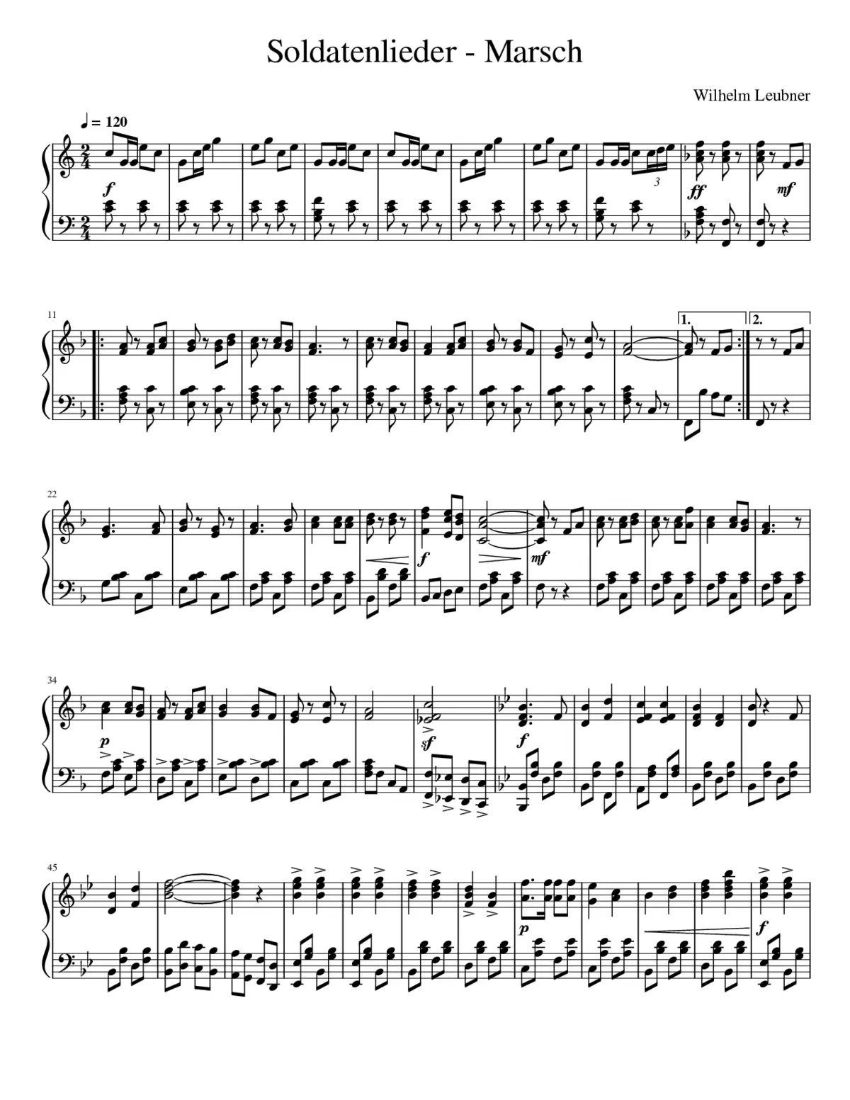 Soldatenlieder-Marsch - Page 1