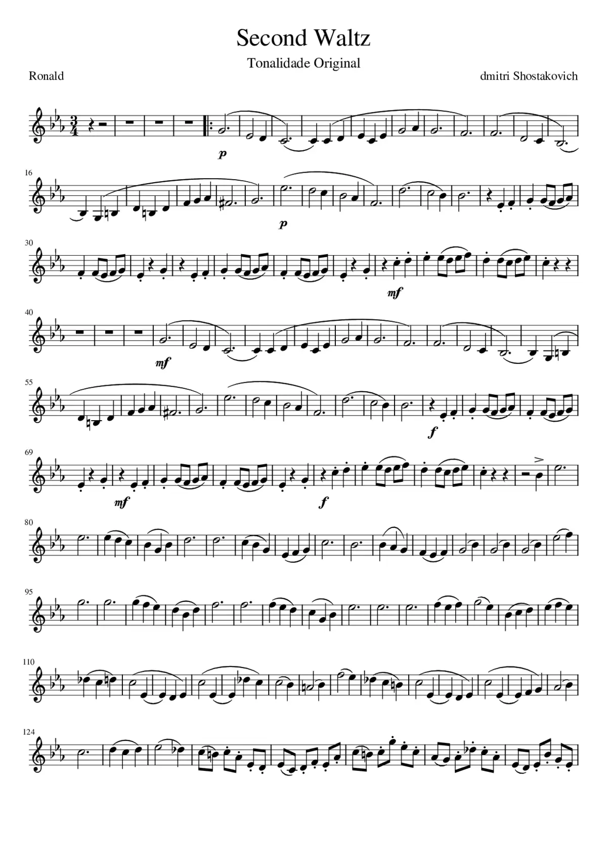 Waltz no. 2 - Page 1