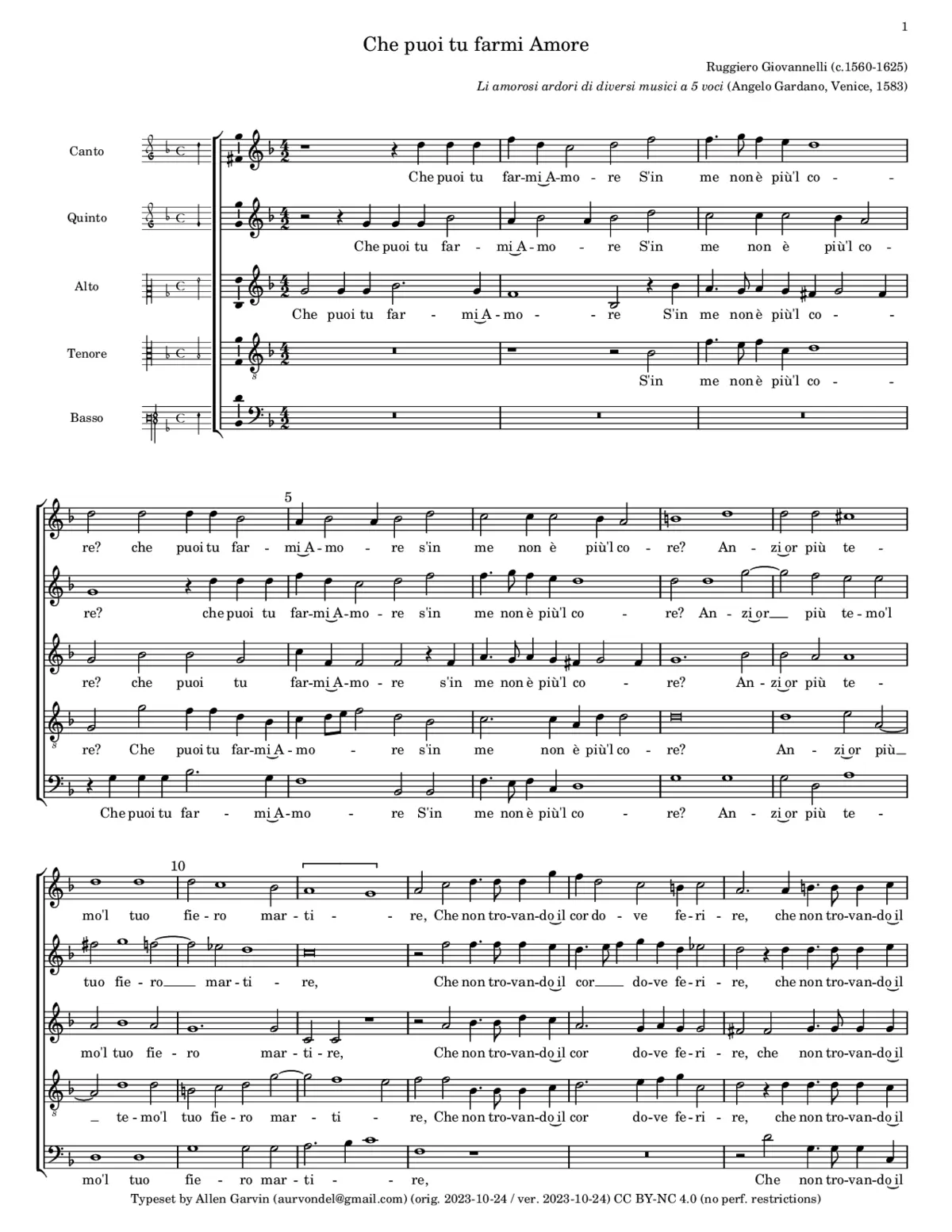 Che poi tu farmi - Page 1