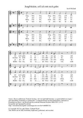 Jungfräulein, soll ich mit euch gahn