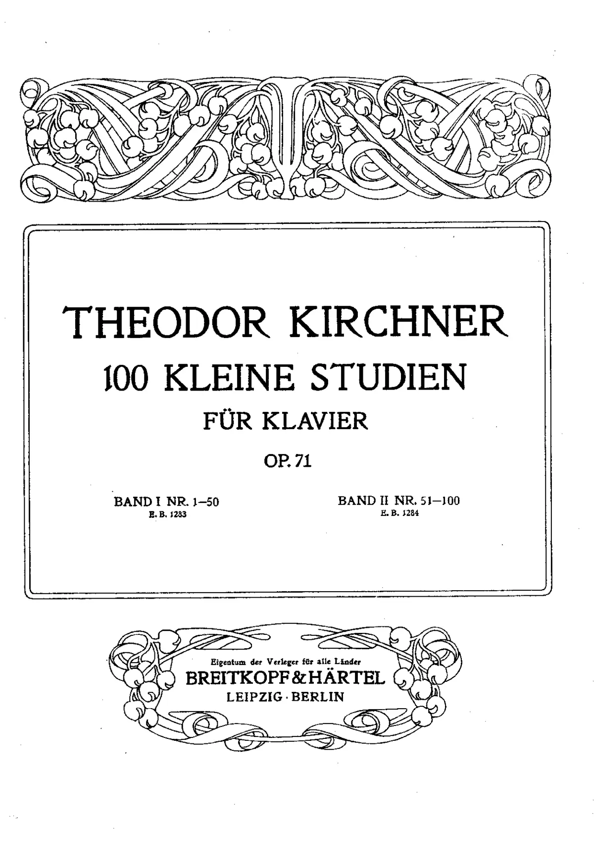 100 kleine Studien, Op.71 - Page 1