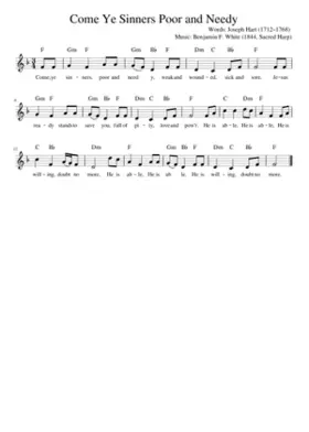 Come Ye Sinners Poor and Needy