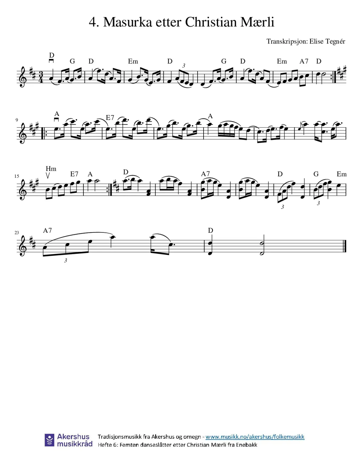 4. Masurka etter Christian Mærli - Page 1