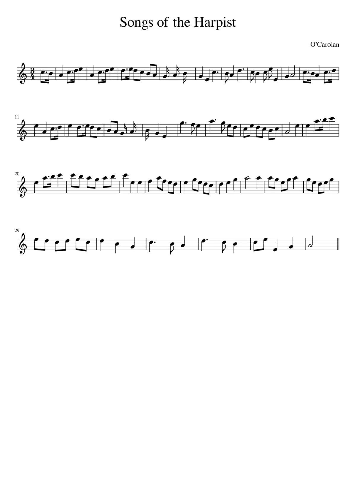 Songs of the Harpist - Page 1