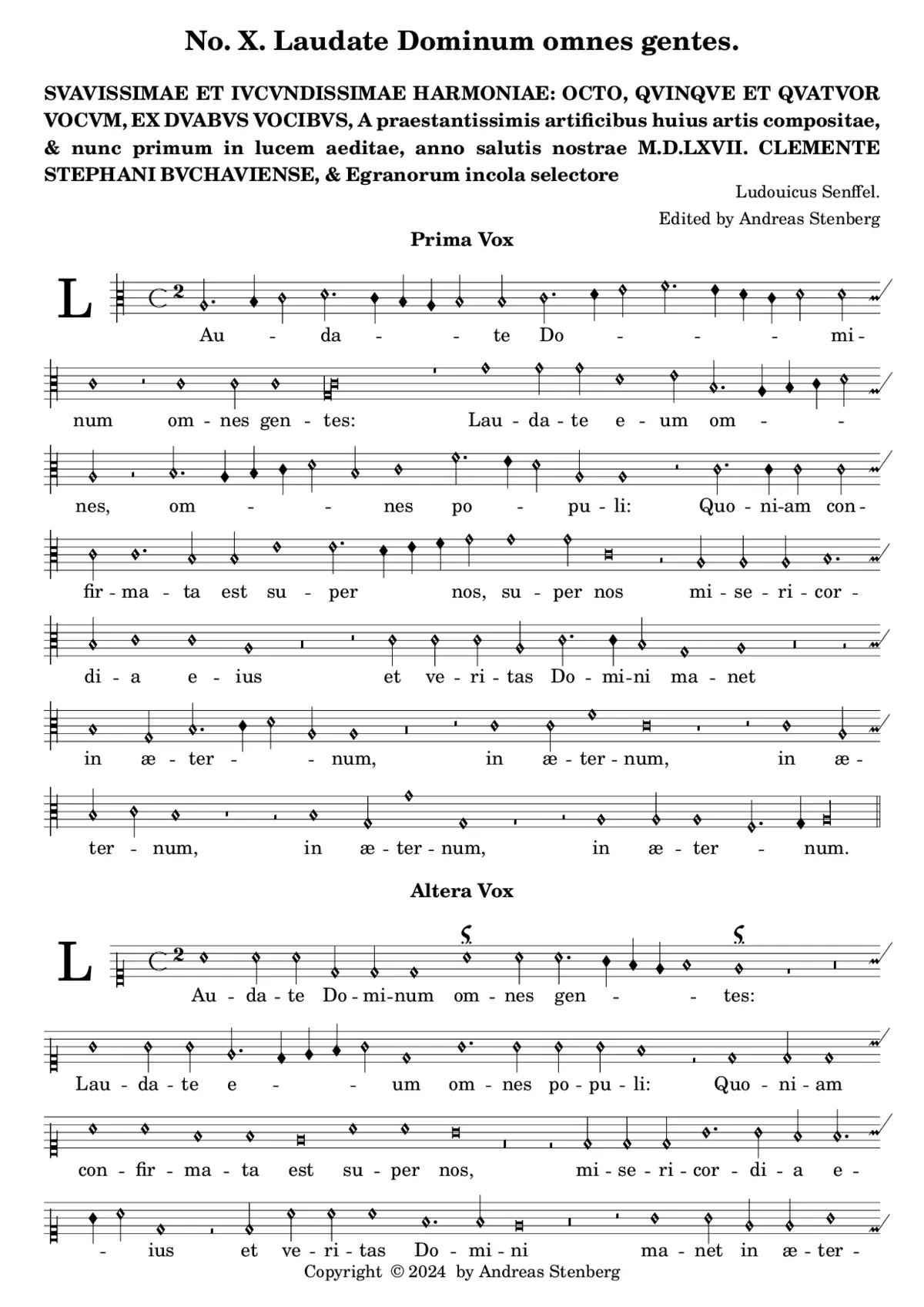 Laudate Dominum omnes gentes - Page 1