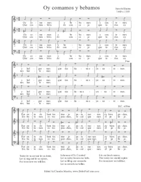 Oy comamos y bebamos