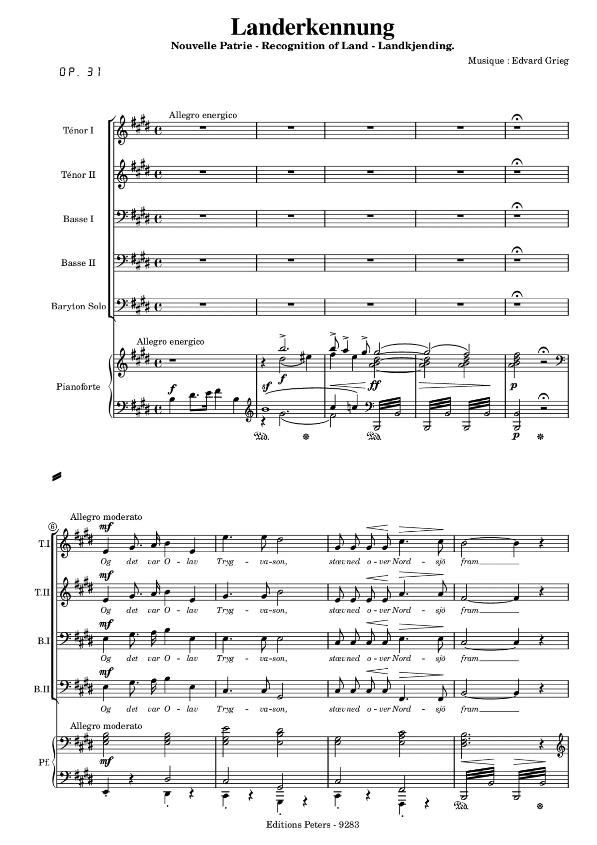 Landkjending, Op. 31 - Page 1