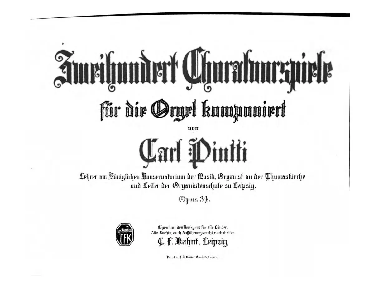 200 Chorale Preludes - Page 1