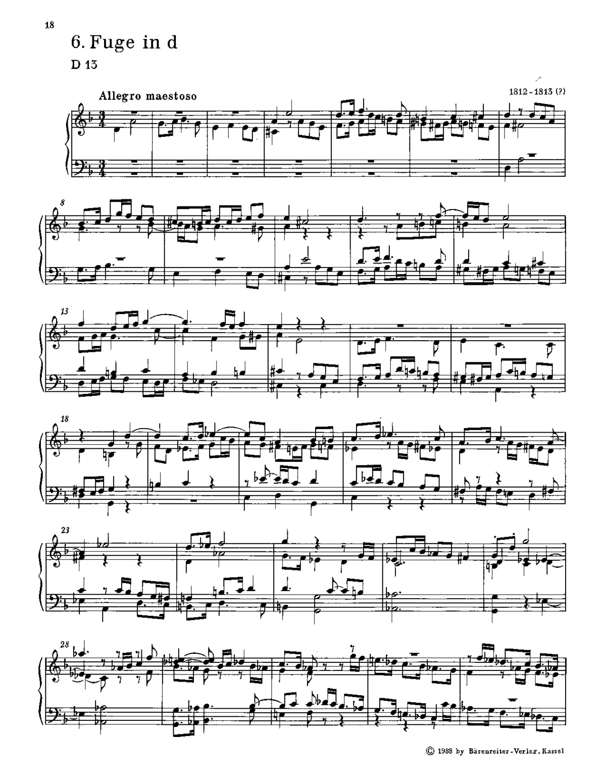 Fugue in D minor - Page 1