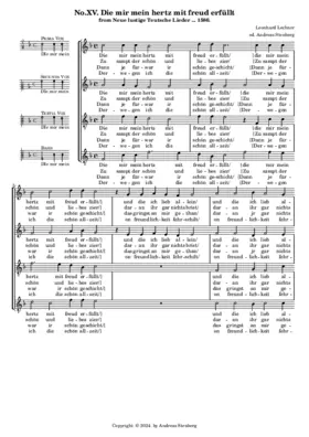 Die mir mein hertz mit freud erfüllt