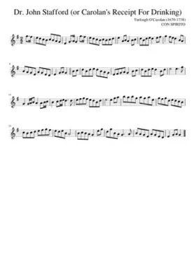 Dr. John Stafford (or Carolan's Receipt For Drinking)