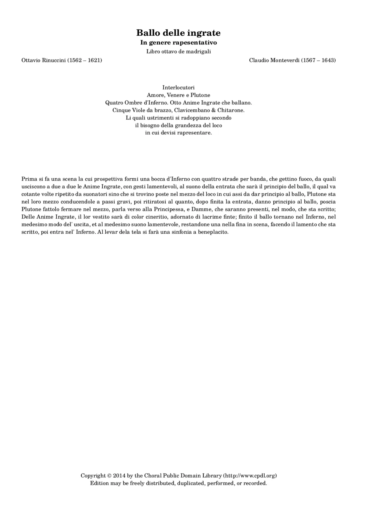 Ballo delle Ingrate - Page 1