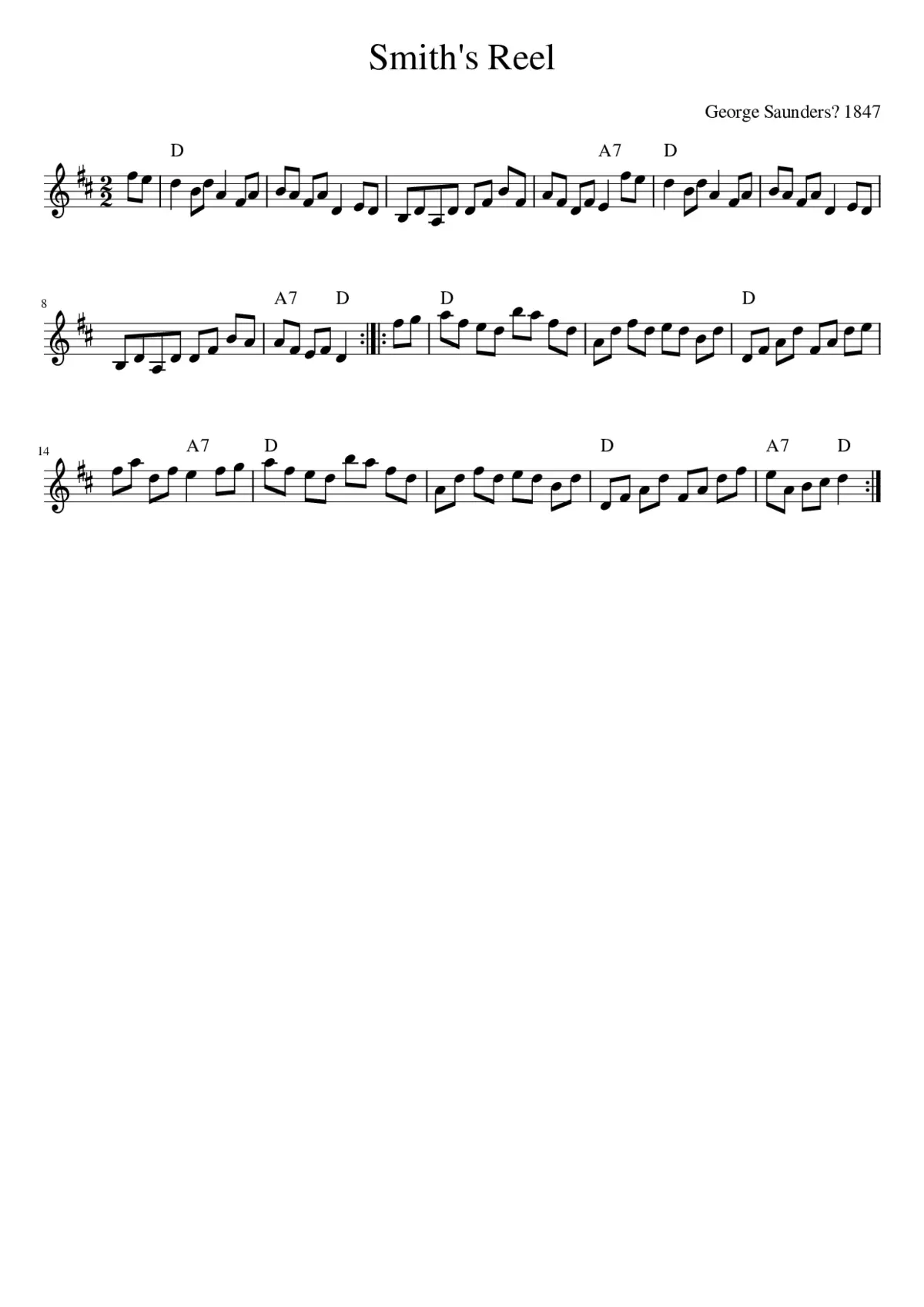 Smith's Reel - Page 1