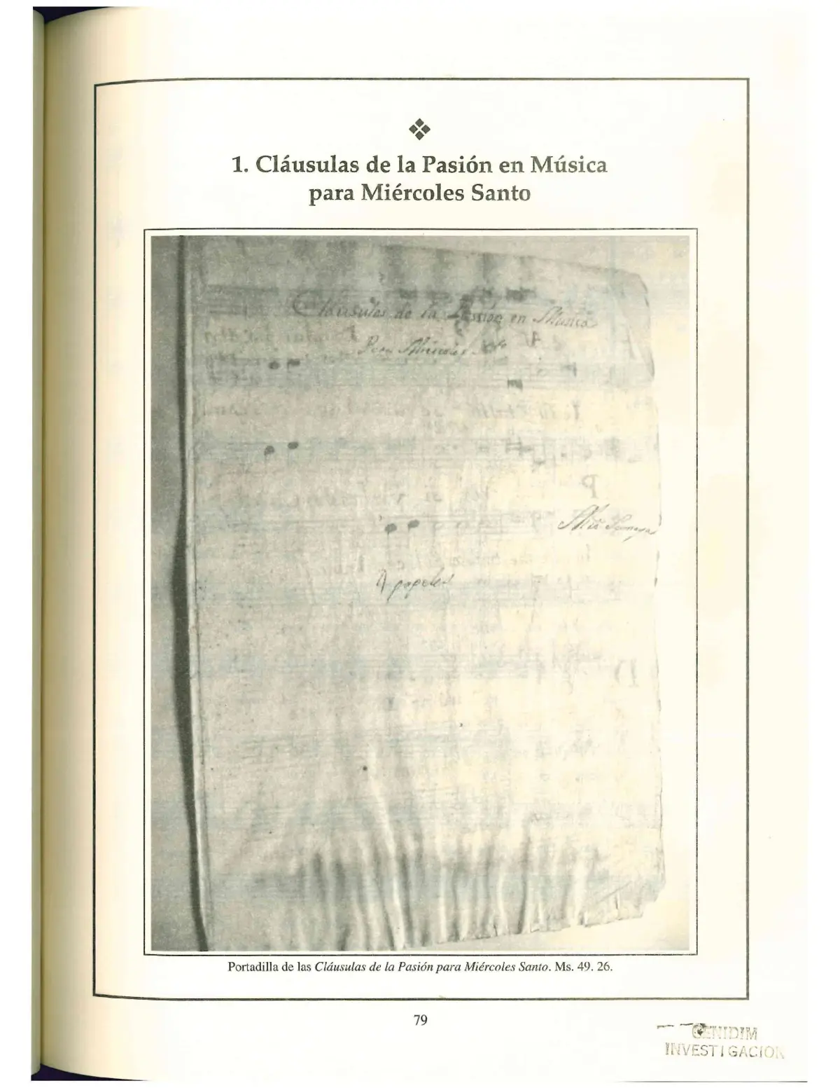 Cláusulas de la Pasión en Música para Miércoles Santo - Page 1