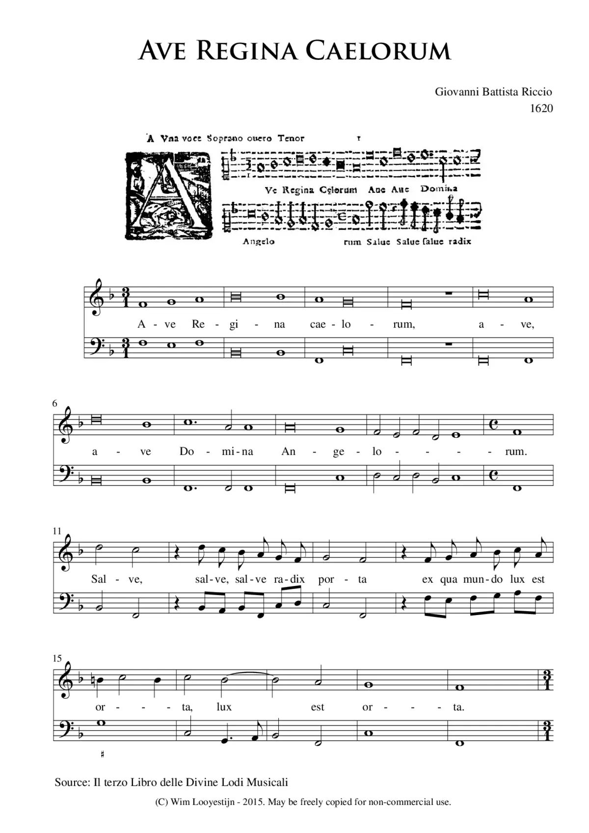 Ave Regina coelorum - Page 1