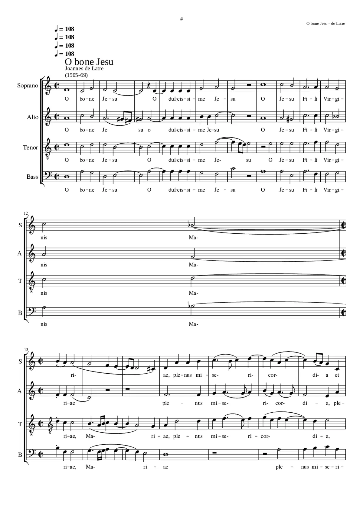 O bone Jesu - Page 1