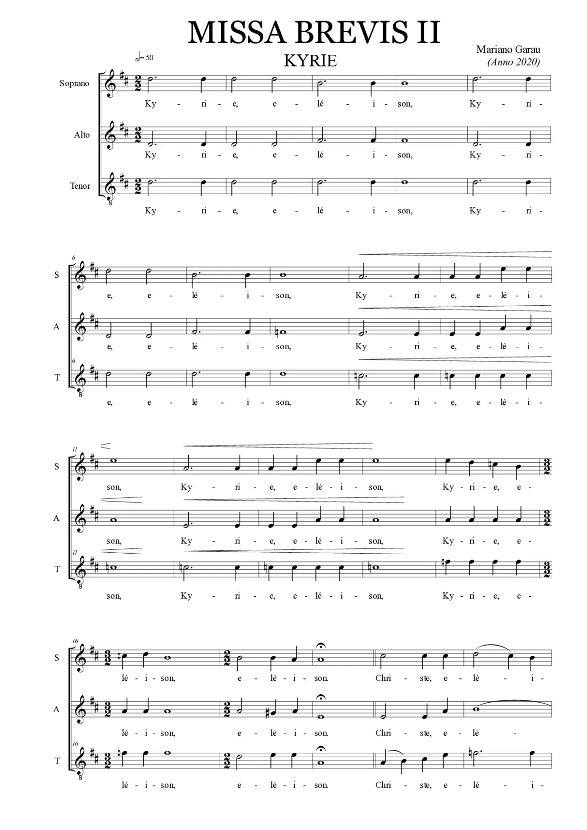 Missa brevis II - Page 1