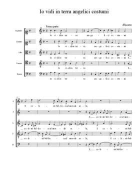 Io vidi in terra angelici costumi