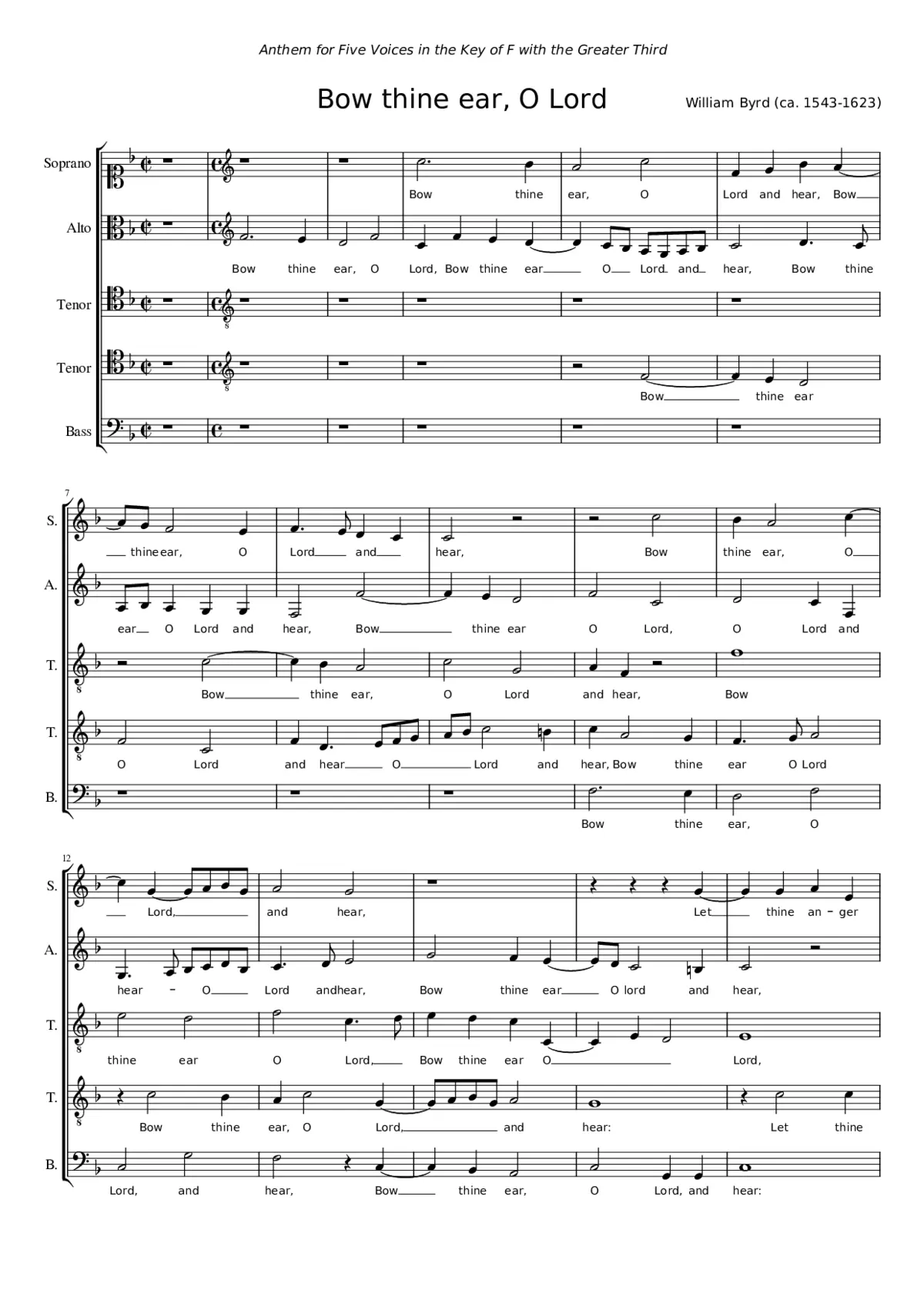 Bow thine ear O Lord - Page 1