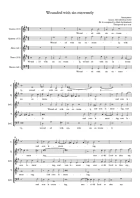 Wounded with sin extremely