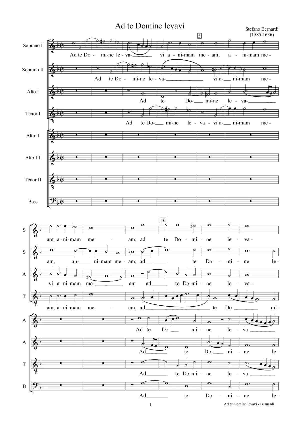 Ad te Domine levavi - Page 1