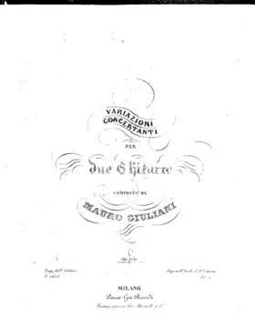 Variazioni concertanti for 2 Guitars