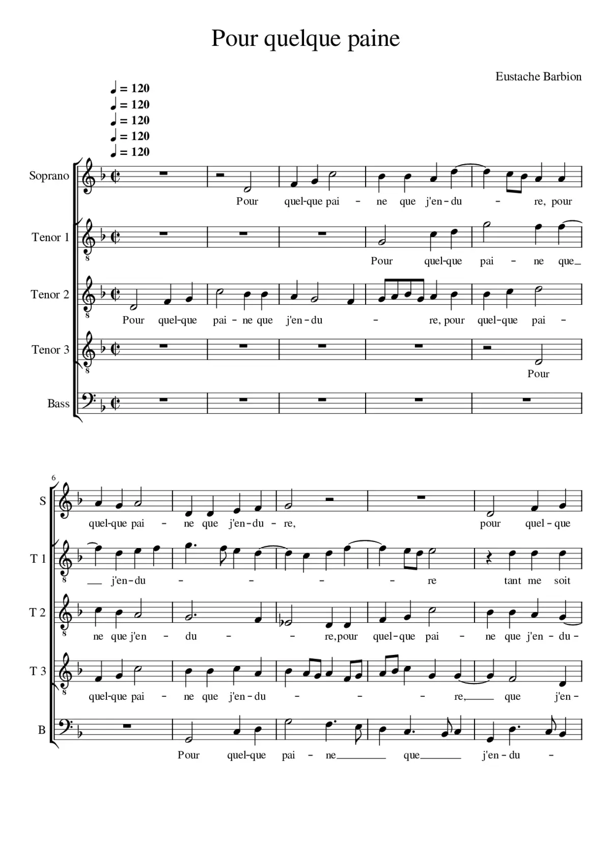 Pour quelque peine - Page 1