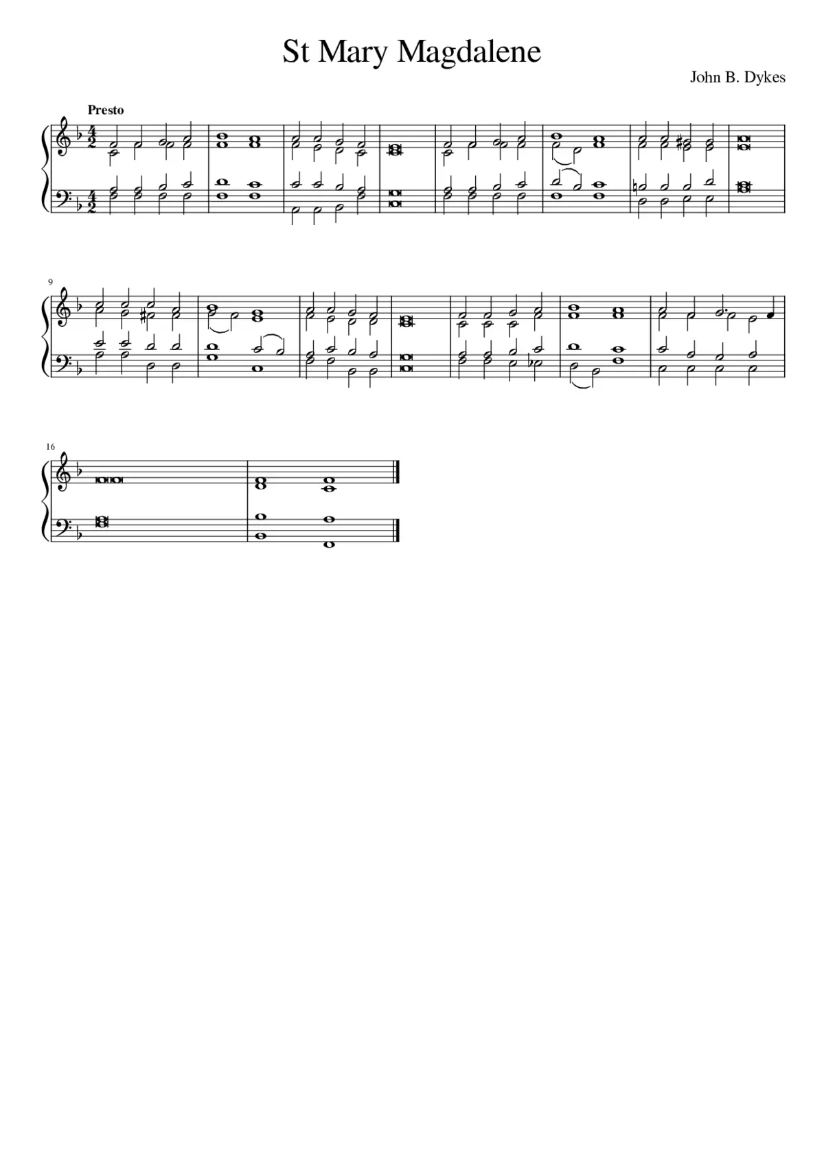 ST. MARY MAGDALENE (Dykes) - Page 1