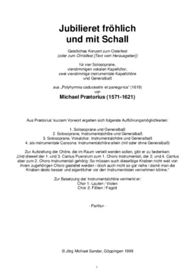 Jubilieret fröhlich und mit Schall