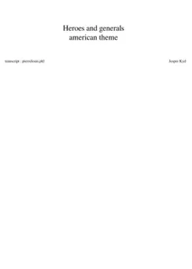 Heroes and generals : american theme