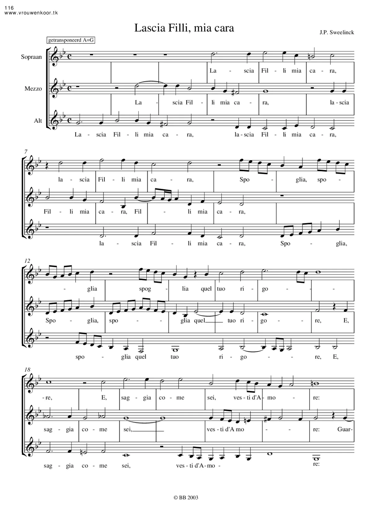Lascia Filli mia cara - Page 1