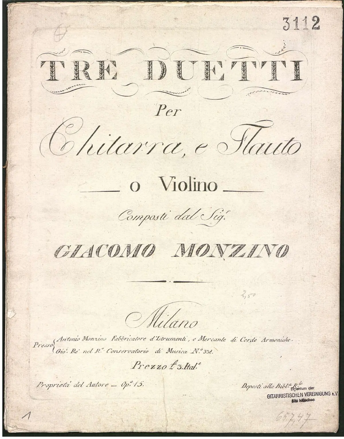 3 Duetti per Chitarra e Flauto o Violino - Page 1