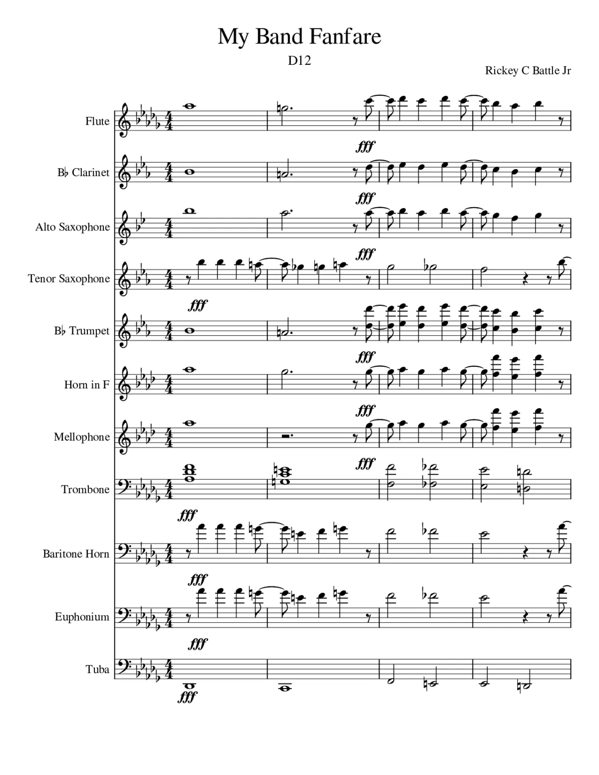 My Band Fanfare - Page 1